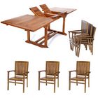 TE90-24 7 Pc. Rectangle Extension Set w/ Stacking Chairs