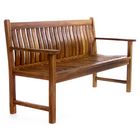 TW80 - Solid Teak Wave Bench
