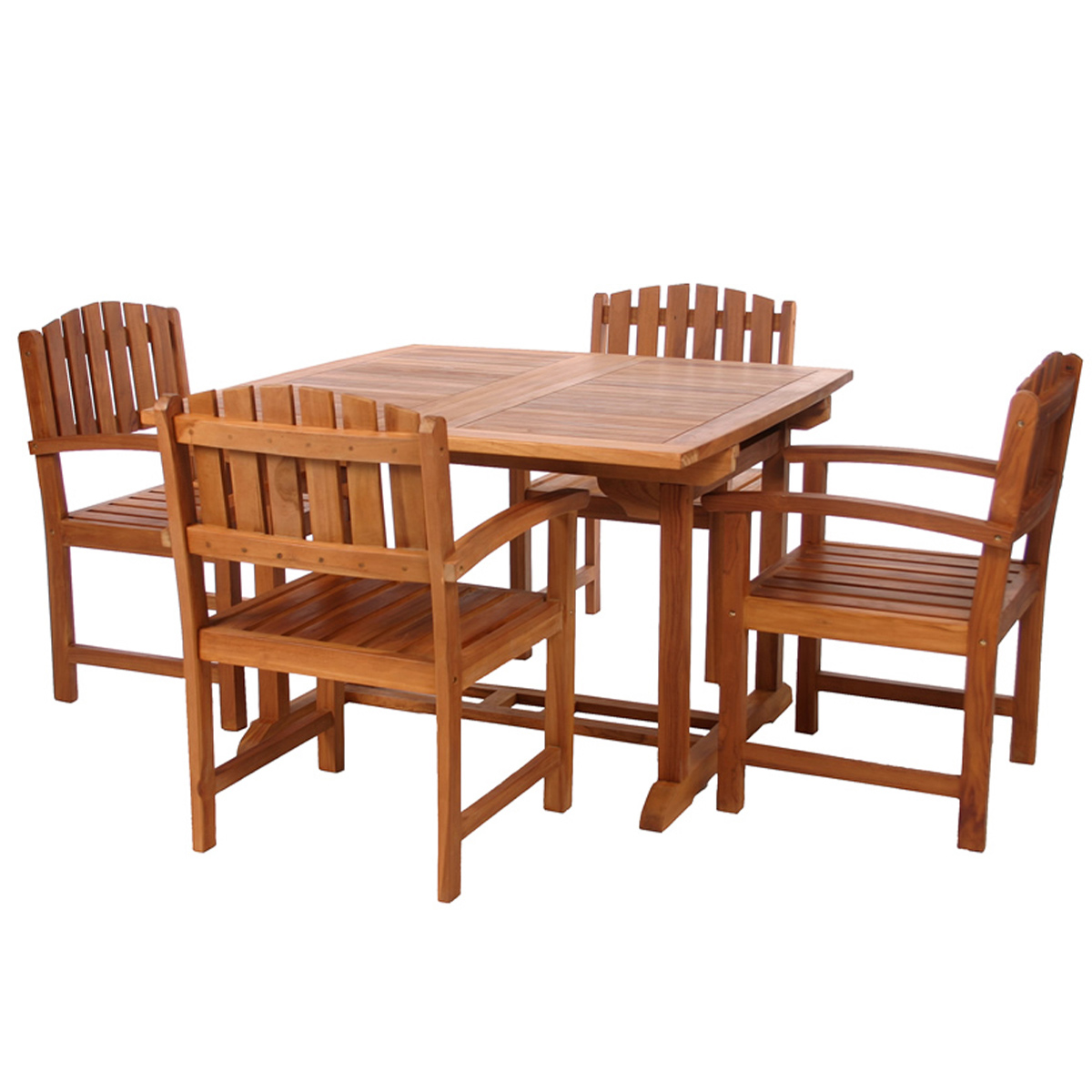 teak extension table 5 pc