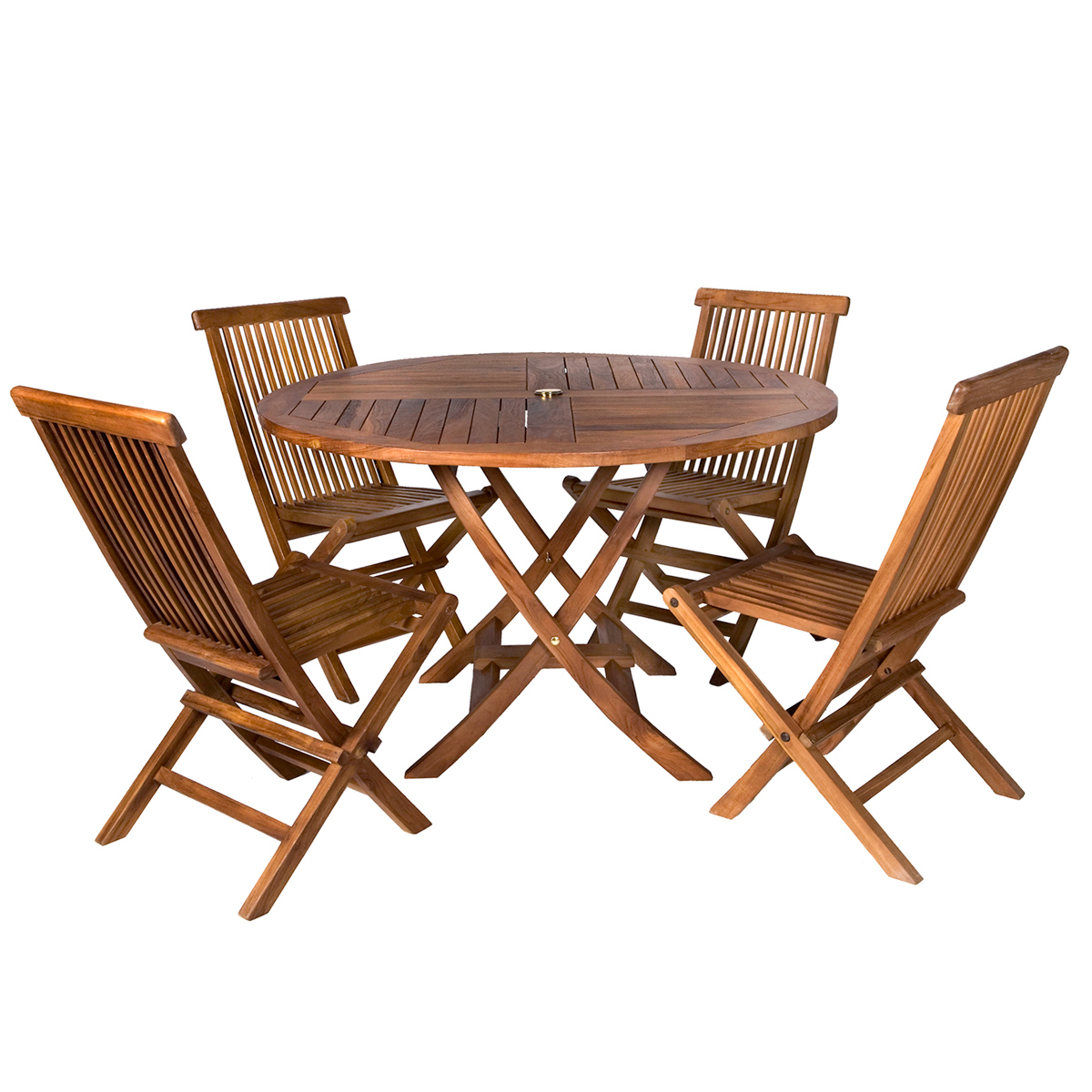teak octagon table 5 pc