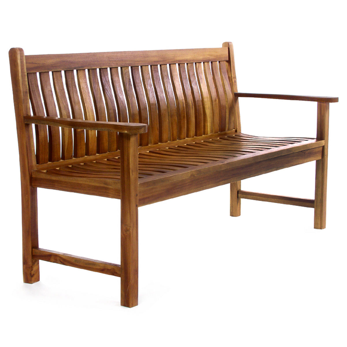 Teak Wave Bench
