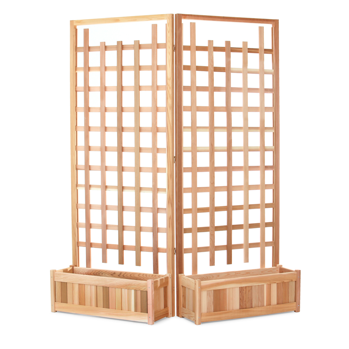 4 pc. 30in. planter box with trellis